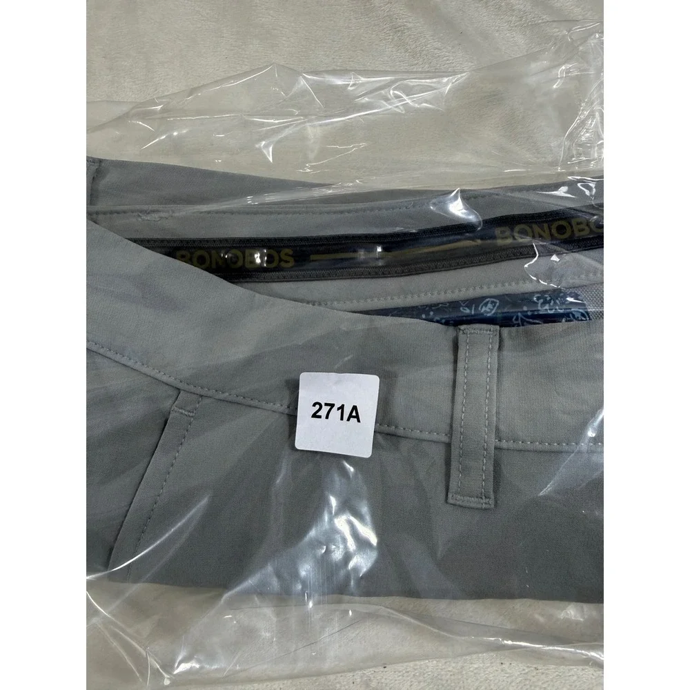 Bonobos Men's Pants 36x30 Blue Gray Tailored Fit Stretch Golf Preppy Chino
